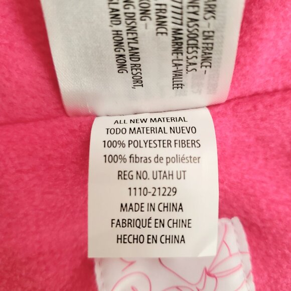 Disney Puffer Jacket Girls 4 Pink Minnie Mouse Full Zip Fleece Lined Warm Winter - Picture 10 of 12